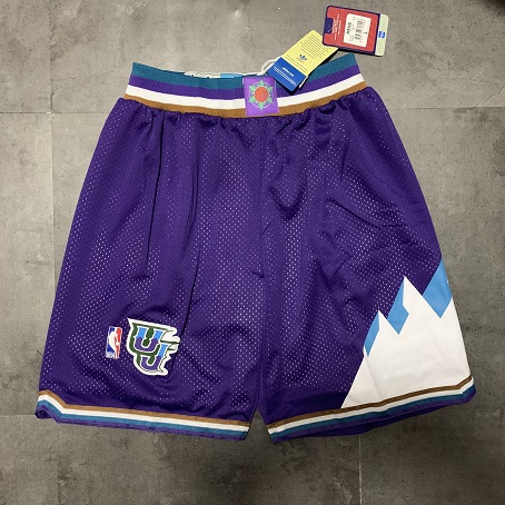 Men NBA Utah Jazz Purple Shorts 0416